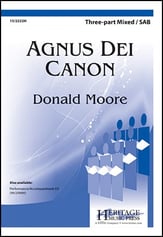Agnus Dei Canon Three-Part Mixed choral sheet music cover